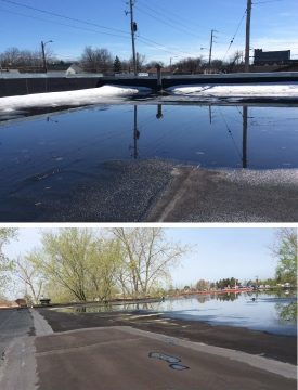 ponding water roof
