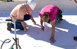 Commercial roofing support